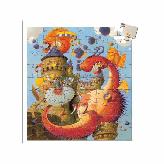 Puzzle Silhouette - Vaillant & le dragon - 54 pcs Djeco - 1