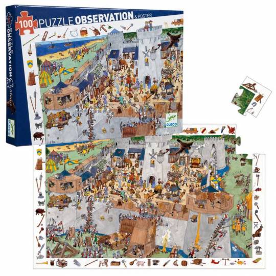 Puzzle Observation - Le château fort - 100 pcs Djeco - 3