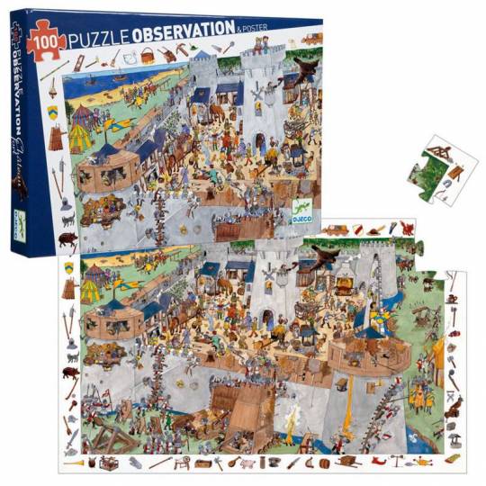 Puzzle Observation - Le château fort - 100 pcs Djeco - 3