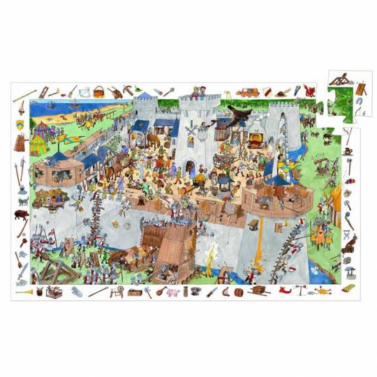 Puzzle Observation - Le château fort - 100 pcs Djeco - 1