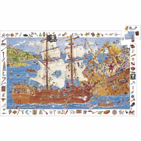 Puzzle Observation - Les pirates - 100 pcs Djeco - 1