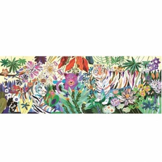 Puzzle panoramique Gallery - Rainbow tigers - 1000 pcs Djeco - 2