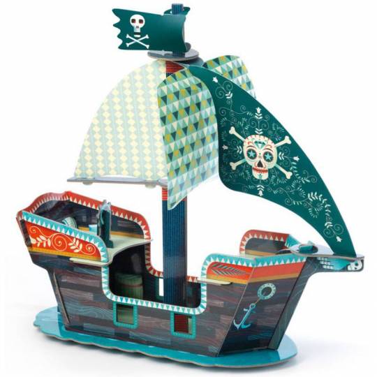 Pop to Play - Bateau Pirate 3D à construire Djeco - 3