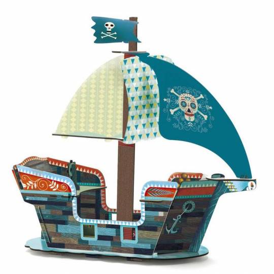 Pop to Play - Bateau Pirate 3D à construire Djeco - 1