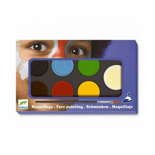 Palette de maquillage 6 couleurs arc-en-ciel Djeco - 1