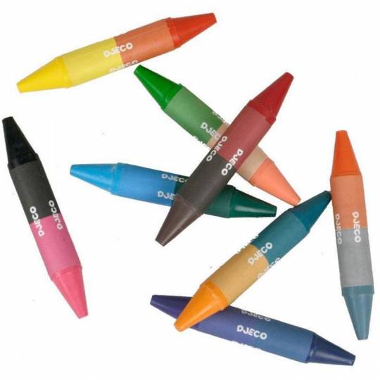 8 crayons de cire double côtés Djeco - 2