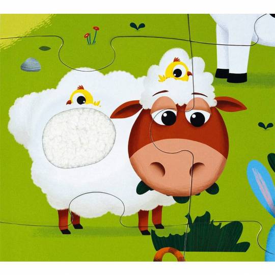 Puzzle tactile : Les animaux de la ferme Janod - 3