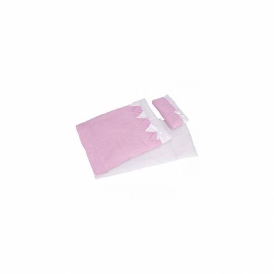 Linge de Lit poupée rayée rose - Goki Goki - 1