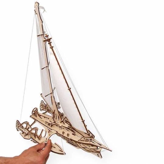 Trimaran Mérihobus - Puzzle 3d Mécanique en bois UGEARS - 3