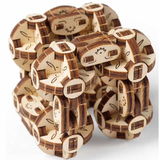 Flexi-Cube - Puzzle 3d Mécanique en bois UGEARS - 1