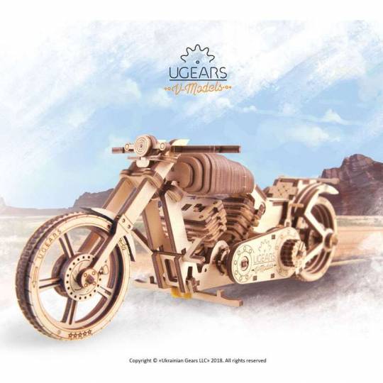 Moto VM-02 - Puzzle 3d Mécanique en bois UGEARS - 3