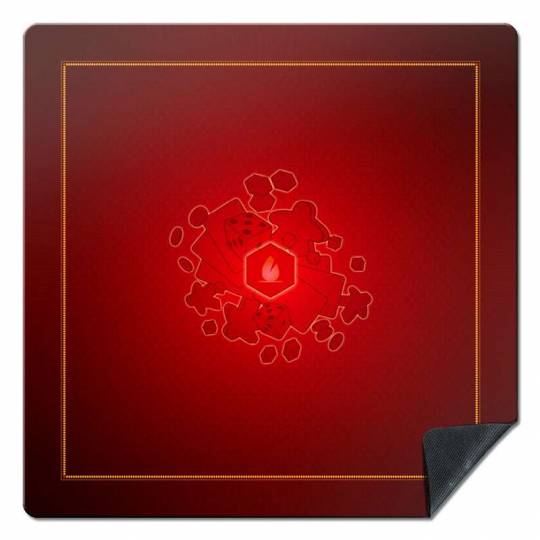 Grand Tapis Universel Rouge Taille 3 92x92 cm - Playmat Wogamat - 1