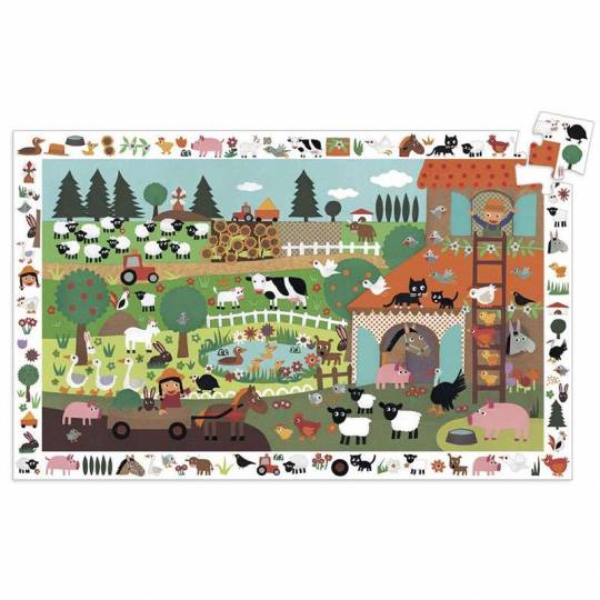 Puzzle d'observation - La ferme - 35 pcs Djeco - 1