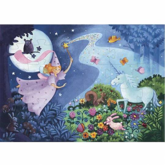 Puzzle - La fée et la licorne - 36 pcs Djeco - 1