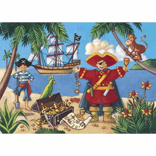 Puzzle - Le pirate et son trésor - 36 pcs Djeco - 1