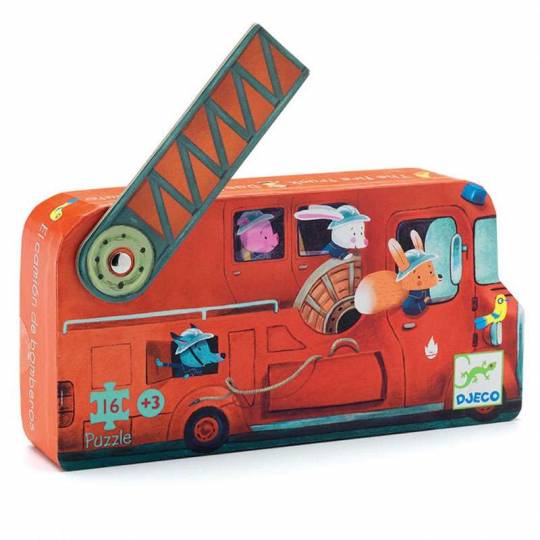 Puzzle - Le camion de pompier - 16 pcs Djeco - 1