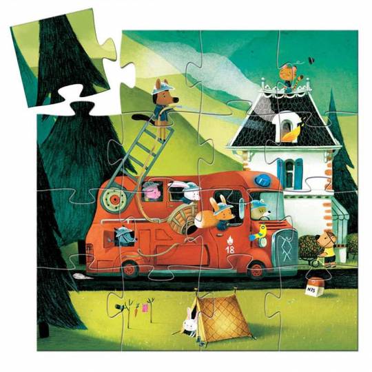 Puzzle - Le camion de pompier - 16 pcs Djeco - 2