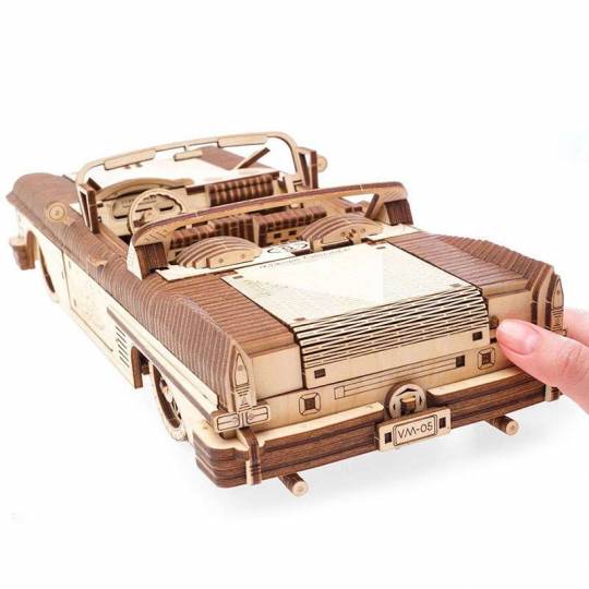 Cabriolet VM-05 - Puzzle 3d Mécanique en bois UGEARS - 4