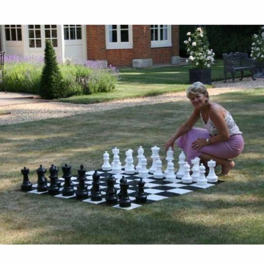 Dalles clipsables - Tapis d'échecs et dames géant 124 cm Rolly Toys - 4