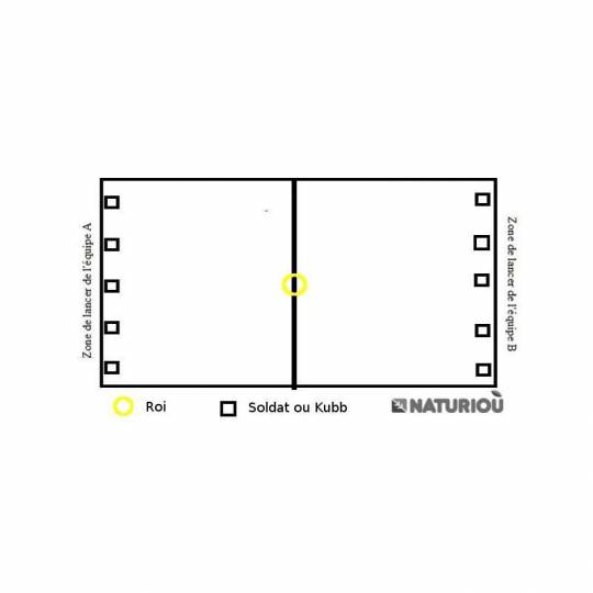 Jeu de Viking Kubb - sac coton - moyen format Goki - 3