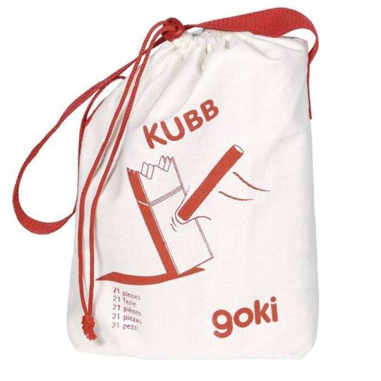 Jeu de Viking Kubb - sac coton - moyen format Goki - 2