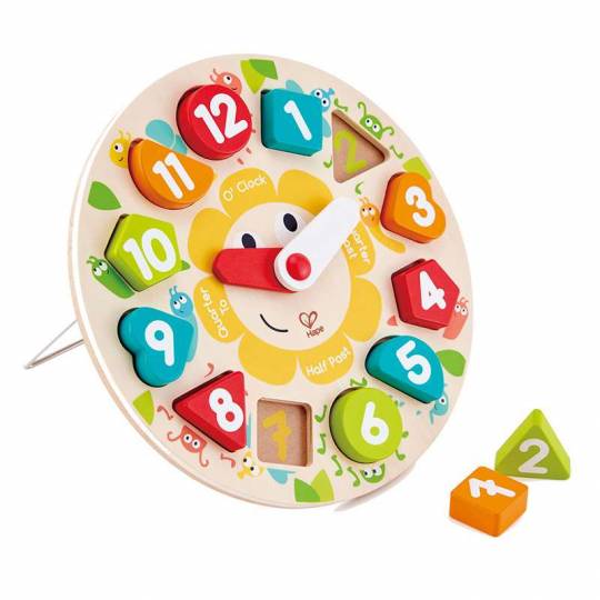 Puzzle à grosse pièces - Horloge en Anglais Hape - 1