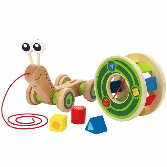 Escargot roulant avec jeu de formes - un jeu Hape - Boutique BCD Jeux