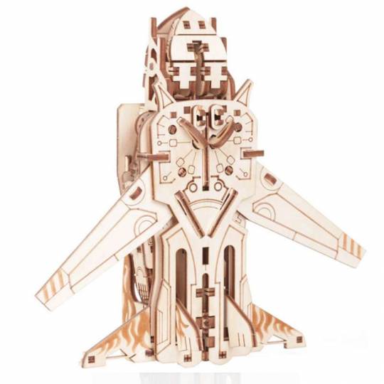 Robot avion transformer - maquette 3D mobile en bois Mr Playwood - 2