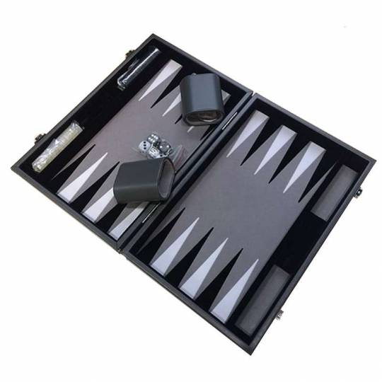 Backgammon Prestige 30 cm gris Prestige - 1