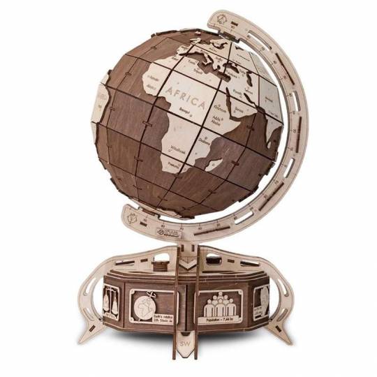The Globe - marron - Casse-tête mécanique en 3D EWA Eco Wood Art - 1