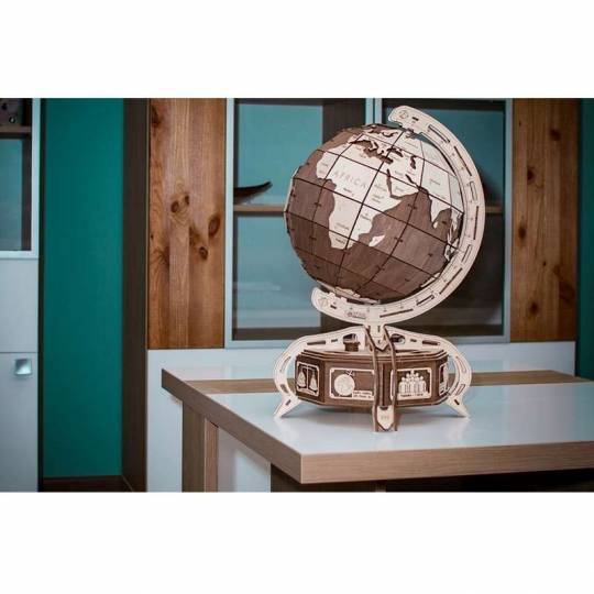 The Globe - marron - Casse-tête mécanique en 3D EWA Eco Wood Art - 3