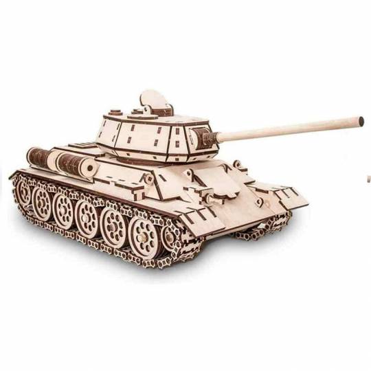 Tank T-34 - Casse-tête mécanique en 3D EWA Eco Wood Art - 1