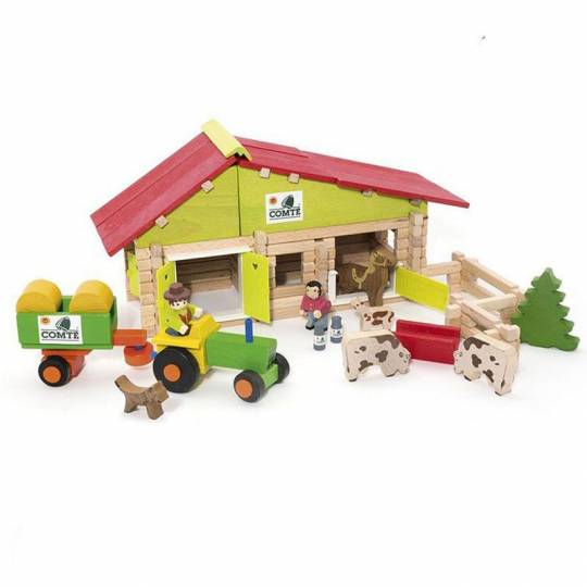 Ferme Avec Tracteur Et Animaux - 140 Pieces Jeujura - 1