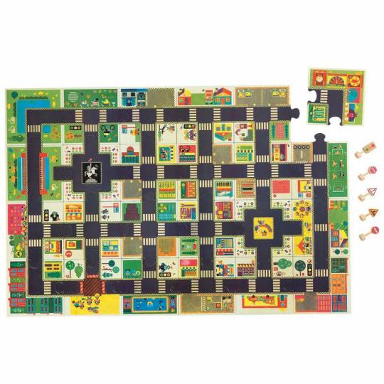 Puzzle géant - La ville Djeco - 1