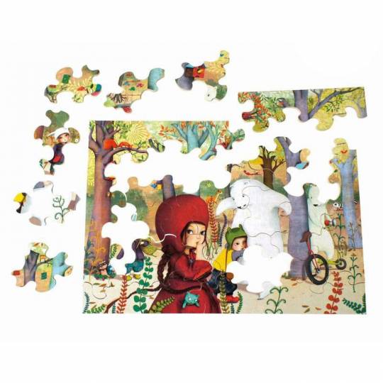 Puzzle en bois Rencontre en Forêt - 24 Pièces Boite Kraft Puzzle Michèle Wilson - 2