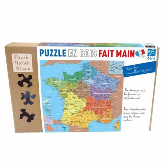 Puzzle en bois France - Départements - 100 Pcs Puzzle Michèle Wilson - 3