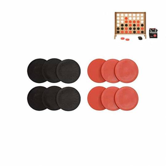 Lot de 12 Palets 13cm pour Puissance 4 géant 115cm Uber Games - 1
