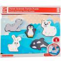 Puzzle Tactile Animaux Polaire - Hape Hape - 1 Puzzle Tactile Animaux Polaire - Hape Hape - 1