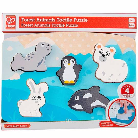 Puzzle Tactile Animaux Polaire - Hape Hape - 1