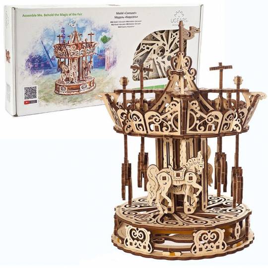 Carrousel UGEARS - Puzzle 3D Mécanique en bois UGEARS - 2