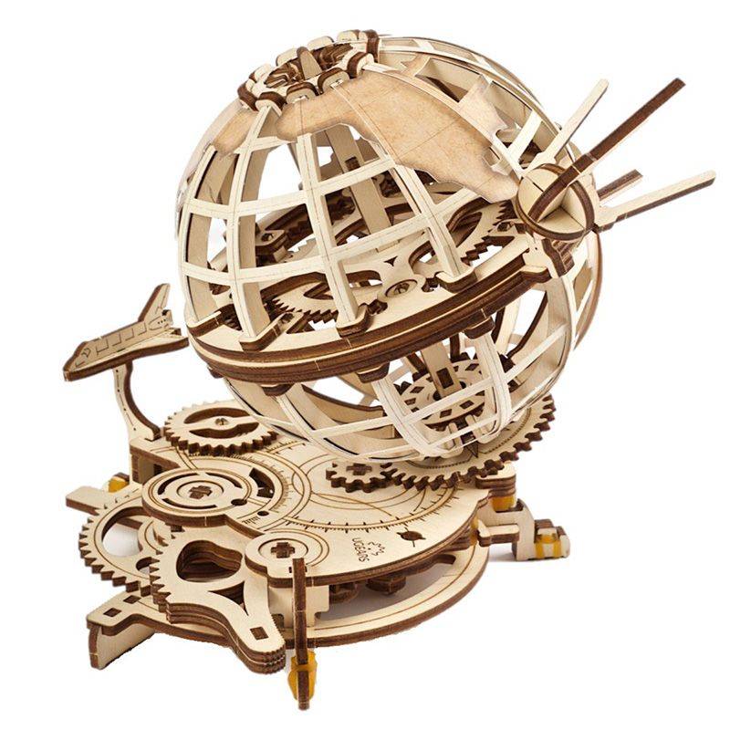 Globe maquette 3d mobile en bois, jeux de constructions & maquettes
