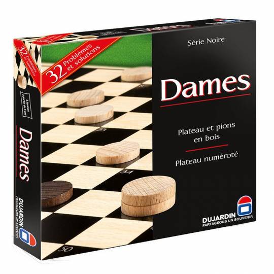 Jeu de dames en bois massif - Jeux classiques - Achat & prix