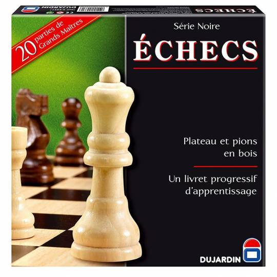 Jeu d'échecs 30cm Lettré et Chiffré - Série noire Dujardin - 1