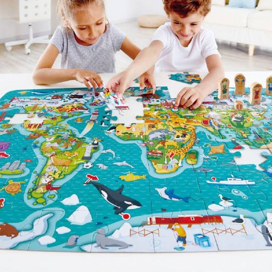 Puzzle et jeu tour du monde - Hape Hape - 2