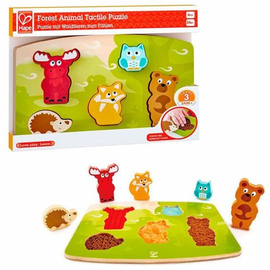 Puzzle Tactile Animaux de la Forêt - Hape Hape - 1