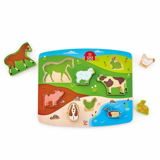 Puzzle et Jeu Animaux de la ferme - Hape Hape - 2