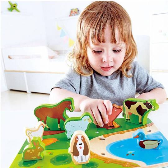 Puzzle et Jeu Animaux de la ferme - Hape Hape - 3