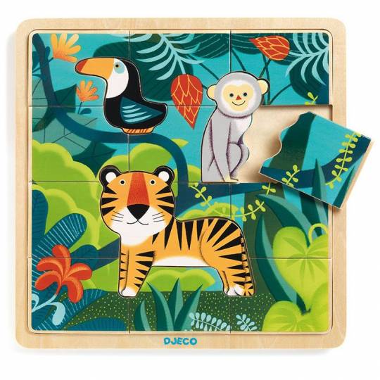 Puzzle bois - Puzzlo Jungle Djeco - 1