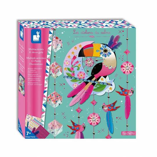 Les ateliers du calme - Kit Créatif Coffret Multi- Activités 11 Décos Girly Janod - 1