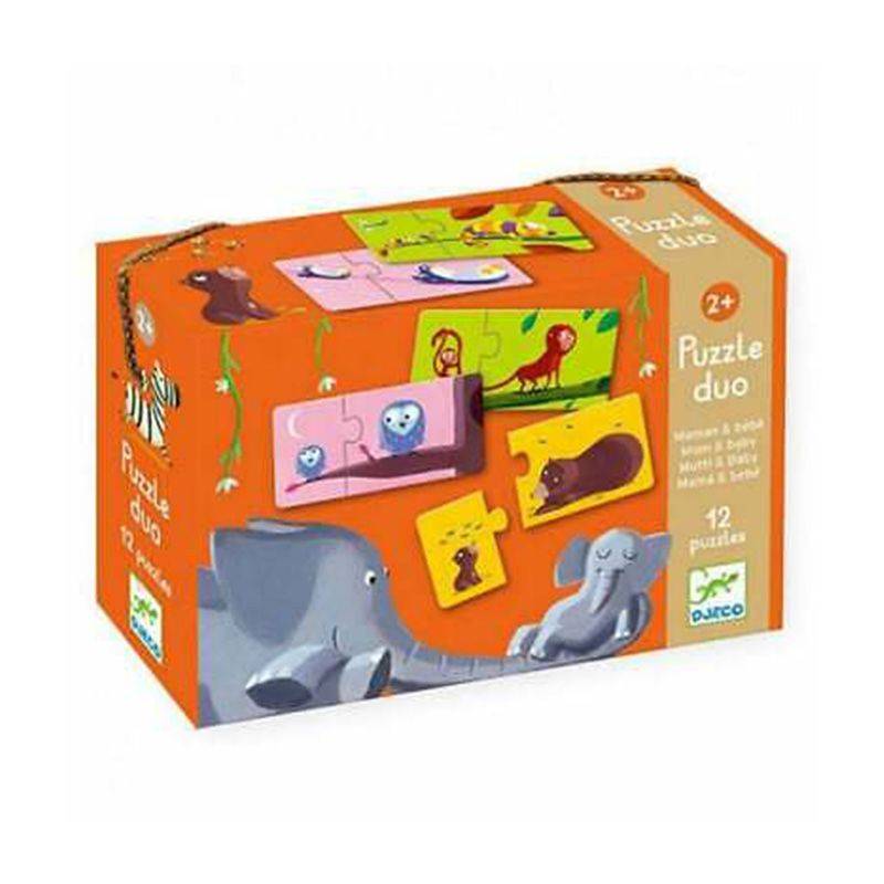 Acheter le puzzle duo bébés animaux de Djeco - Puzzle éducatif